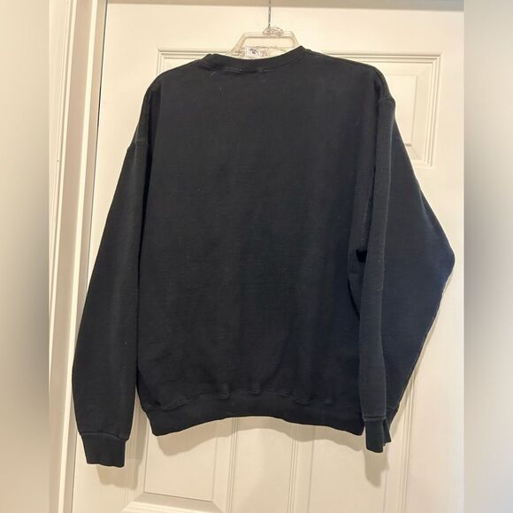 Calvin Klein Jeans Vintage Black Crewneck Embroidered Sweatshirt Size XL - Picture 2 of 8
